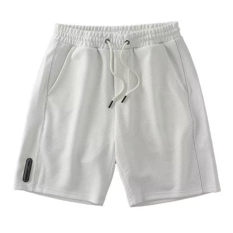 Korean-Style Loose White Casual Sports Shorts - Vogue Aura