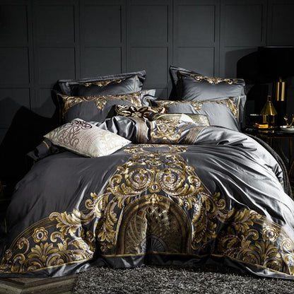 Luxurious Embroidered Cotton Bedding Collection - Vogue Aura