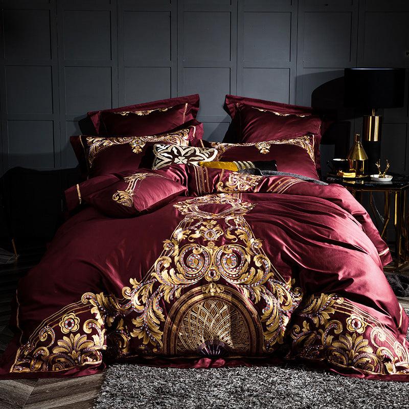 Luxurious Embroidered Cotton Bedding Collection - Vogue Aura