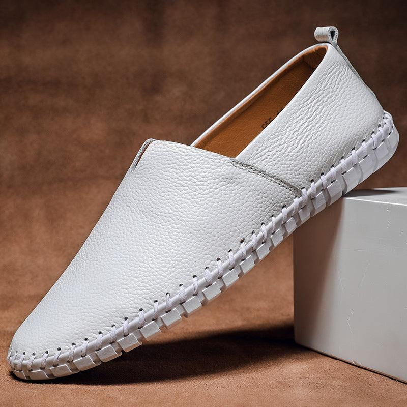 Luxurious Layered Leather Slip-On Shoes for Men - Vogue Aura