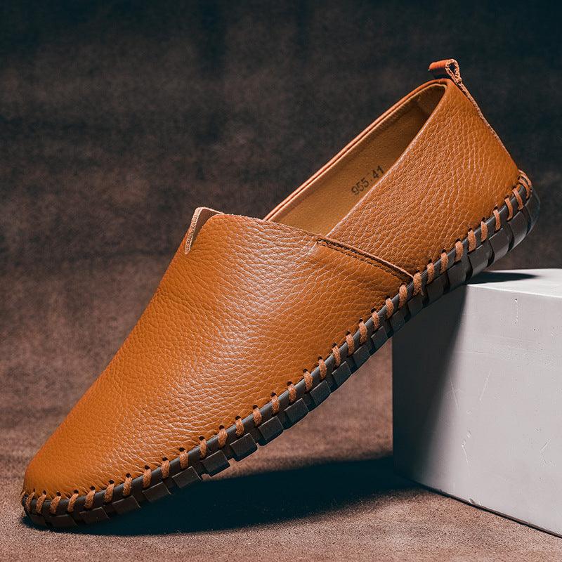 Luxurious Layered Leather Slip-On Shoes for Men - Vogue Aura