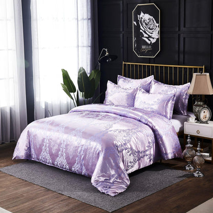 Luxurious Serenity: Stylish Three-Piece Polyester Bedding Ensemble - Vogue Aura