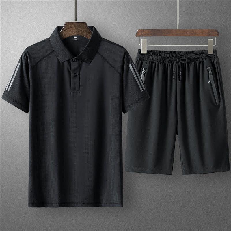 Men's Ice Silk Summer Sports Set - Vogue Aura