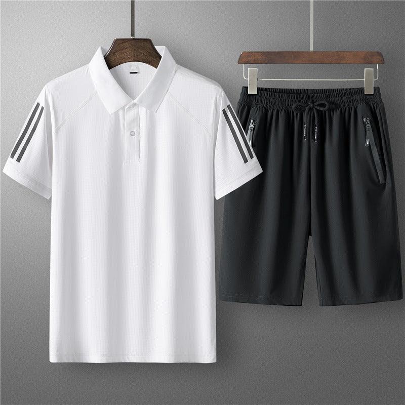 Men's Ice Silk Summer Sports Set - Vogue Aura