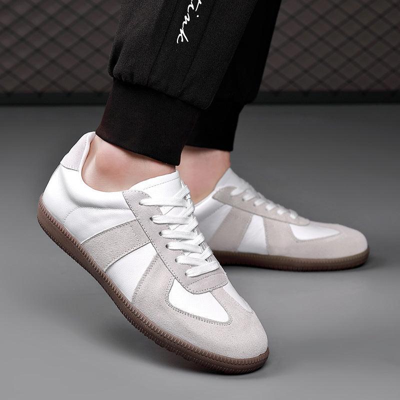 Men's Premium Leather Casual Trainers - Breathable All-Purpose Sneakers - Vogue Aura