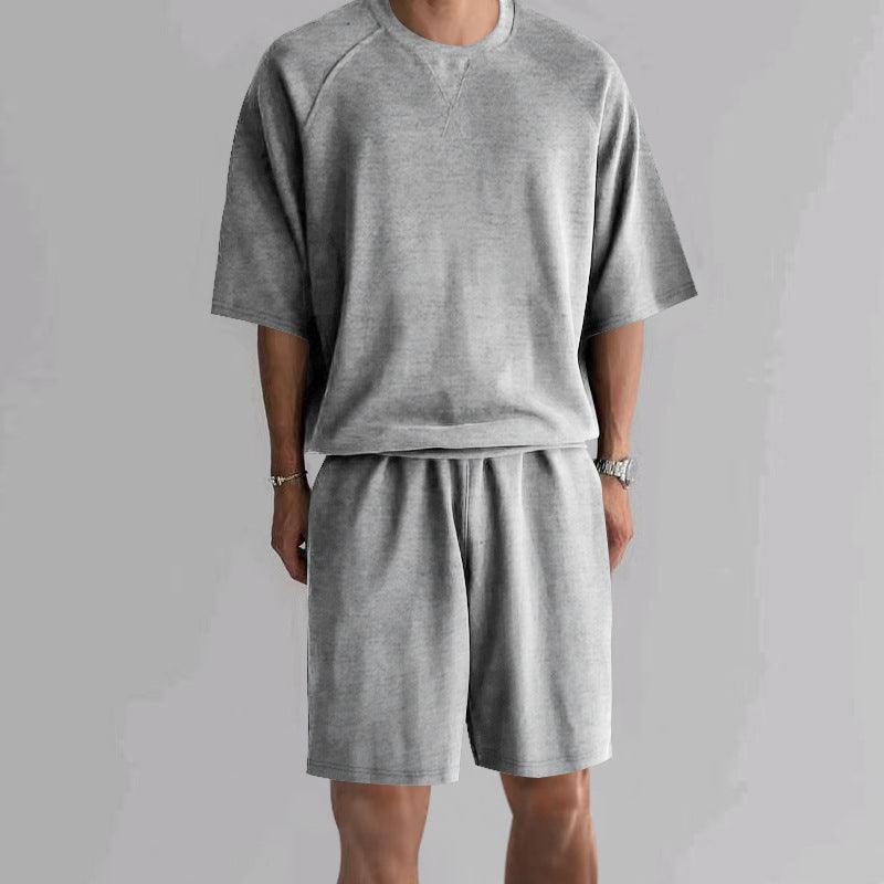 Men's Premium Lightweight Terry Sportswear Two-Piece Set - Vogue Aura