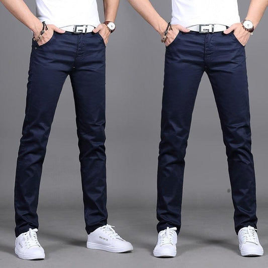 Men's Mid-Rise Straight Casual Pants - Vogue Aura