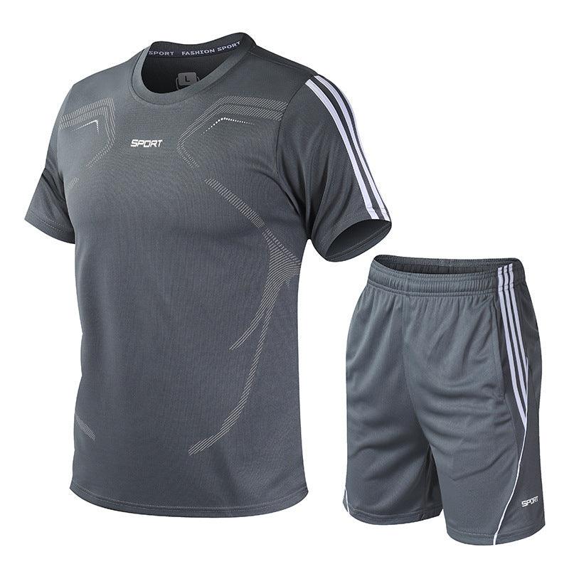 Men's Outdoor Sports Two-Piece Shorts Set for Active Students - Vogue Aura