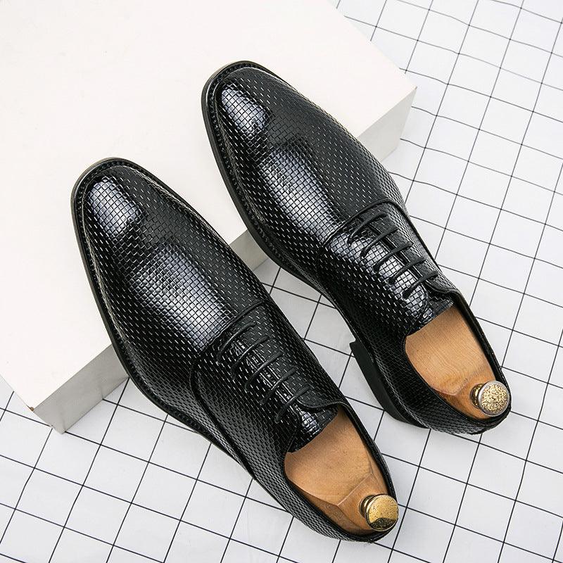 Men's Retro Lace-up Leather Shoes for Casual Elegance - Vogue Aura