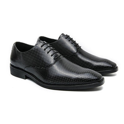 Men's Retro Lace-up Leather Shoes for Casual Elegance - Vogue Aura