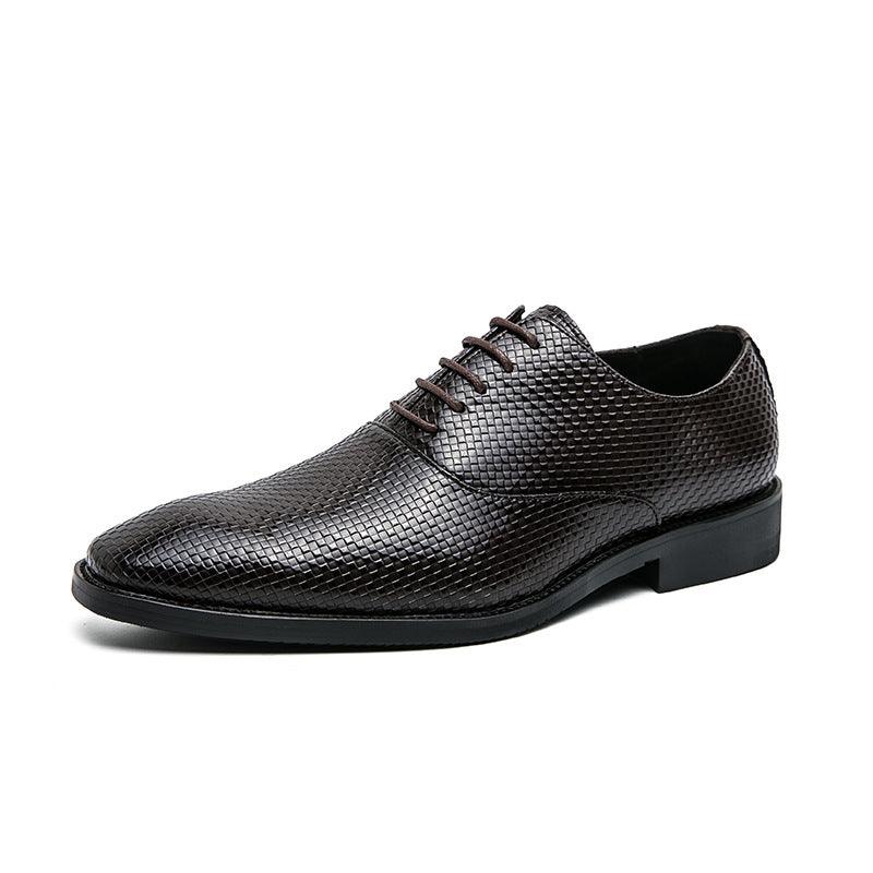 Men's Retro Lace-up Leather Shoes for Casual Elegance - Vogue Aura