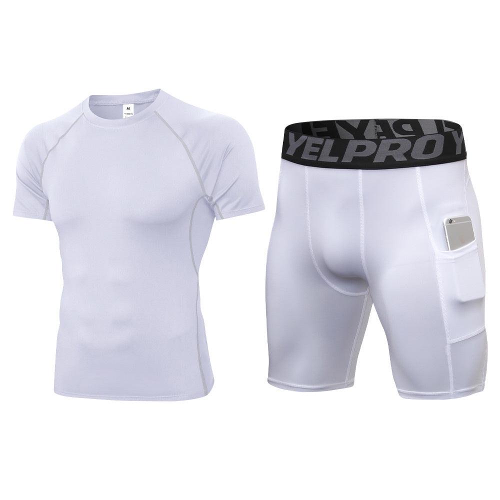 Men's Quick-Dry Running Set with Breathable Shorts - Vogue Aura