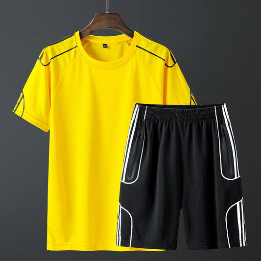 Men's Short Sleeved Athletic Shorts Set - Vogue Aura