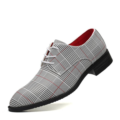 Men’s Contemporary Leather Lace-Up Shoes with Stripes - Vogue Aura