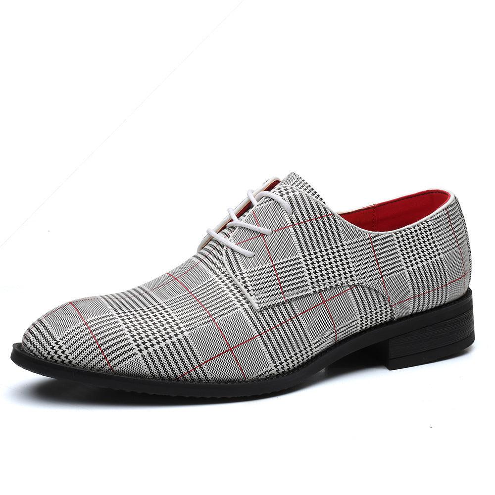 Men’s Contemporary Leather Lace-Up Shoes with Stripes - Vogue Aura