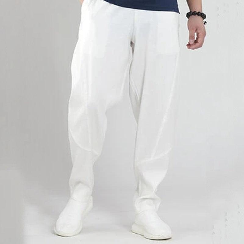 Men's Summer Loose Waffle Long Pants for Effortless Style and Comfort - Vogue Aura