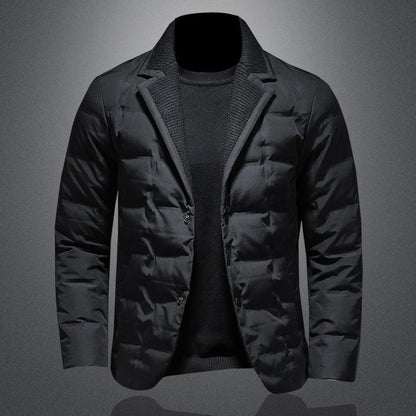 Men's Stylish Korean Down Jacket for Cold Weather - Vogue Aura