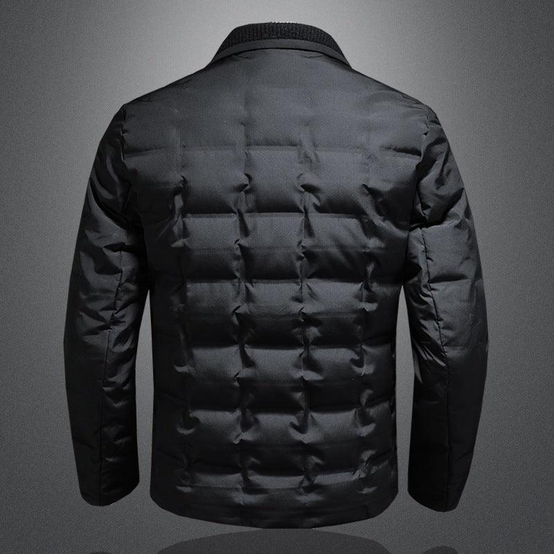 Men's Stylish Korean Down Jacket for Cold Weather - Vogue Aura