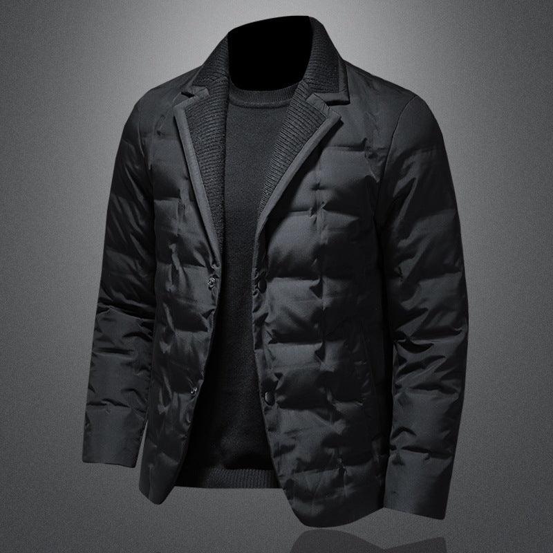 Men's Stylish Korean Down Jacket for Cold Weather - Vogue Aura