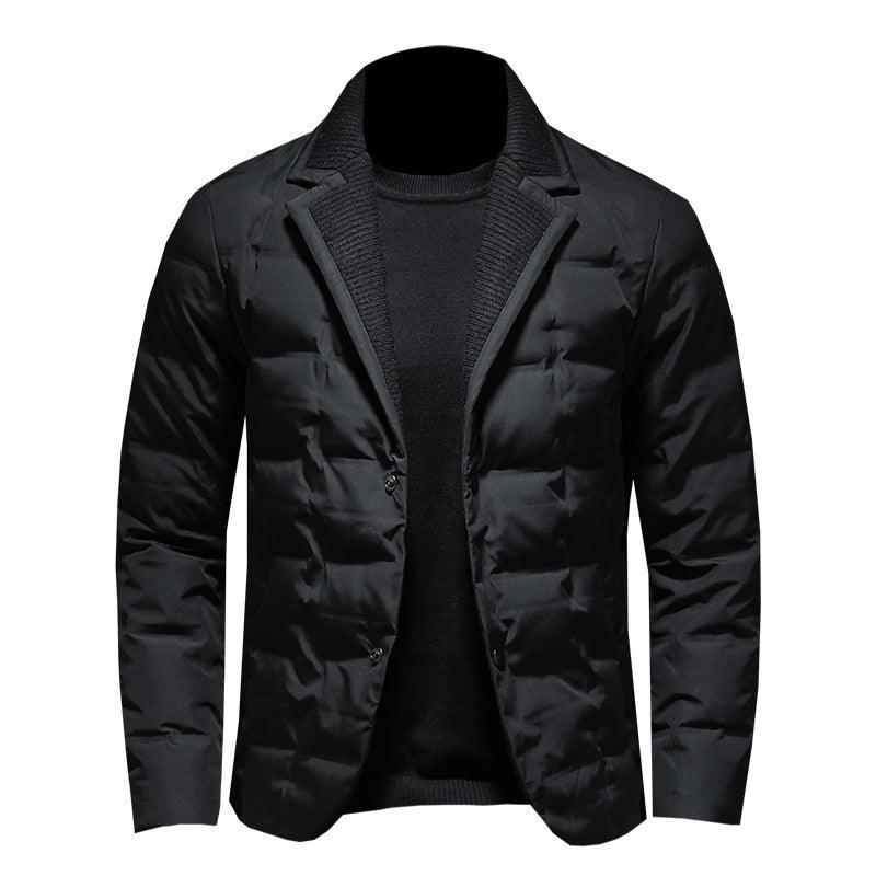 Men's Stylish Korean Down Jacket for Cold Weather - Vogue Aura