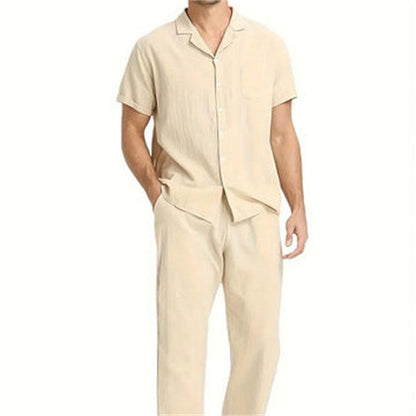 Men's Versatile Casual Fitness Short Sleeve Set - Vogue Aura