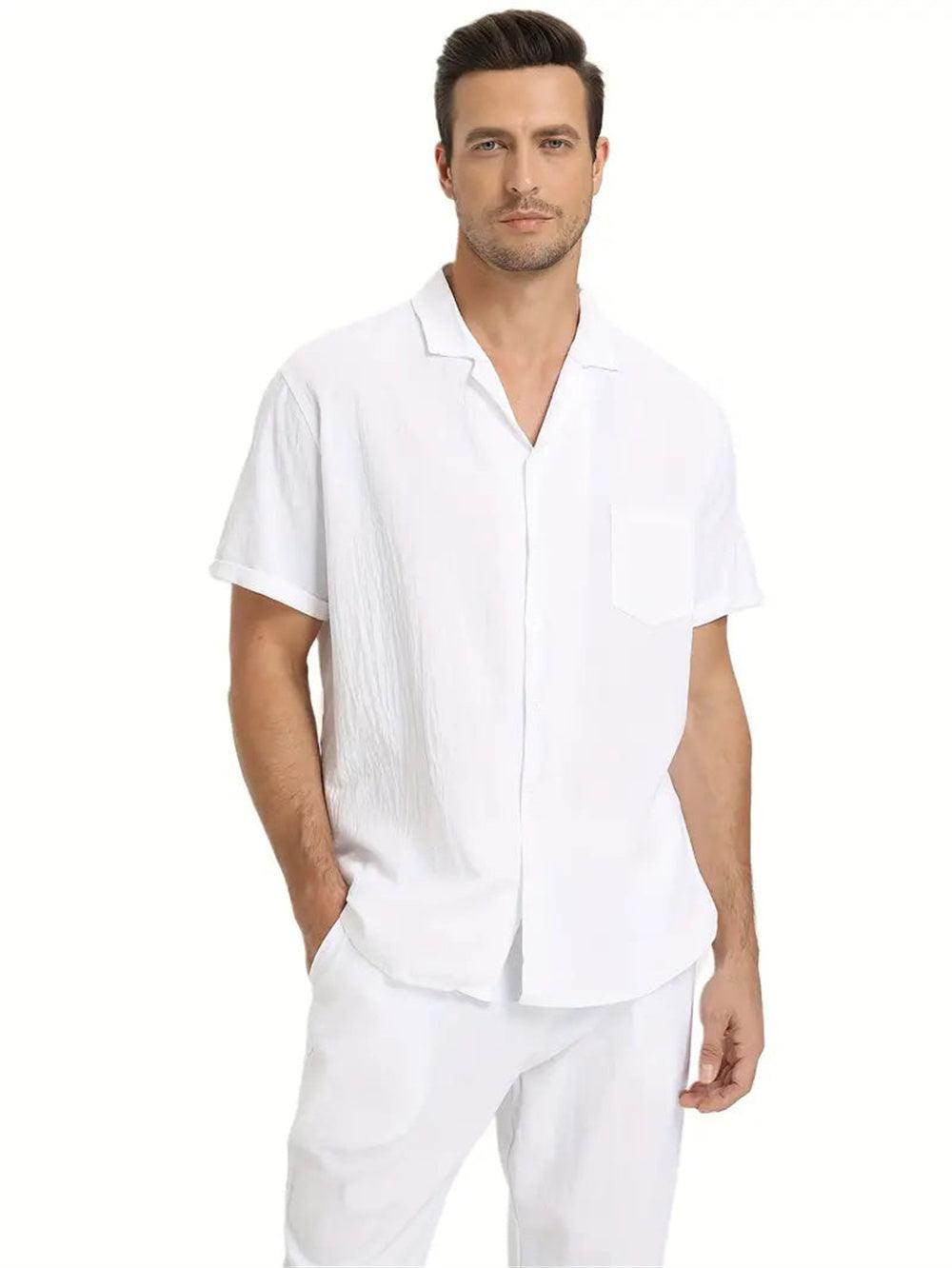 Men's Versatile Casual Fitness Short Sleeve Set - Vogue Aura