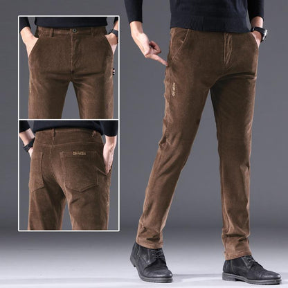 Middle-aged Business Casual Corduroy Trousers - Vogue Aura