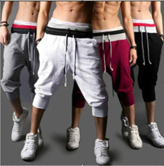 New Seven Points Cropped Casual Sports Pants - Vogue Aura