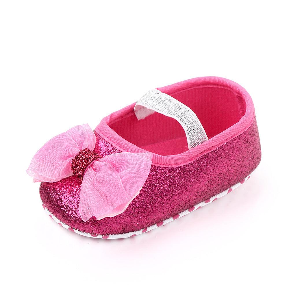 Newborn Princess Shoes Baby Shoes Soft Soled Baby Shoes Bow Princess Shoes Single Shoes - Vogue Aura