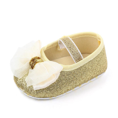 Newborn Princess Shoes Baby Shoes Soft Soled Baby Shoes Bow Princess Shoes Single Shoes - Vogue Aura