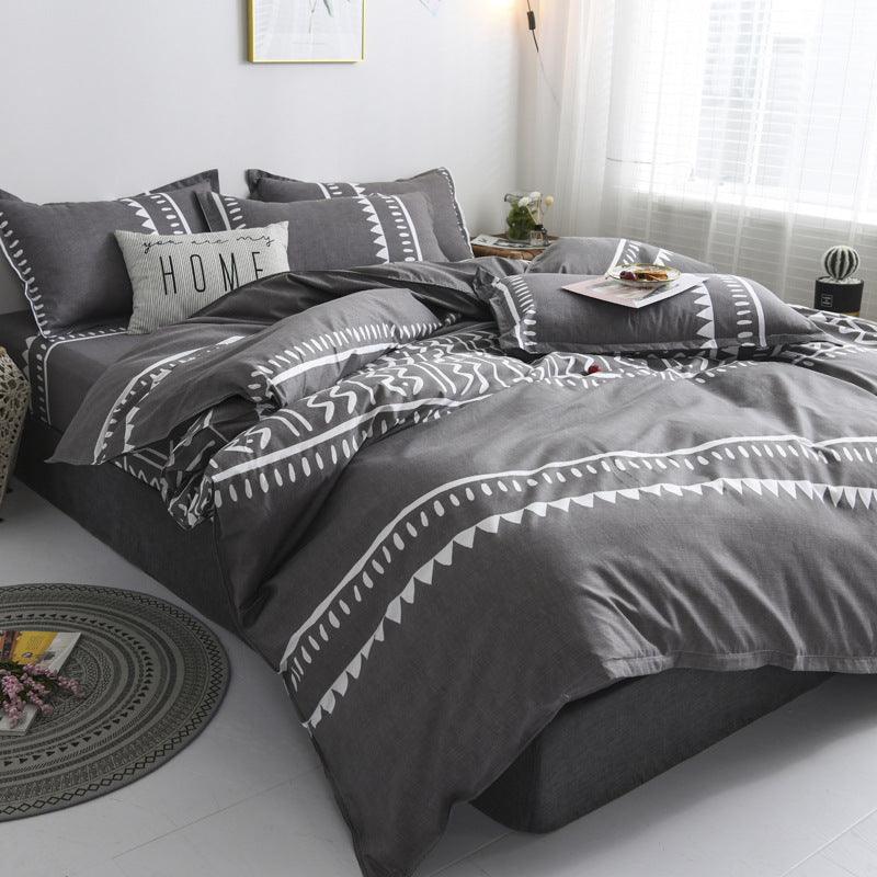 Opulent Brushed Four-Piece Bed Linen Set - Vogue Aura