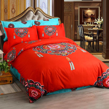 Plush Velvet Elegance Four-Piece Bedding Set - Vogue Aura