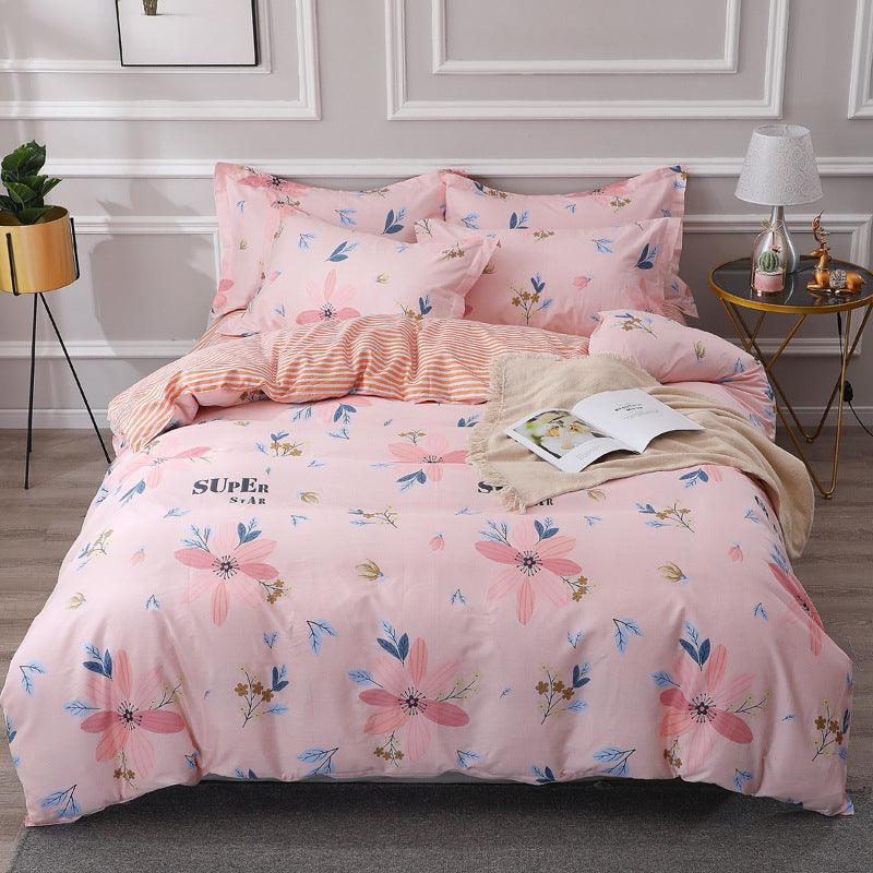 Luxurious Cotton Four-Piece Bedding Set - Vogue Aura