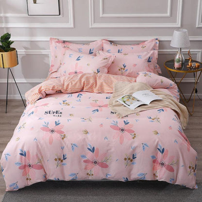 Luxurious Cotton Four-Piece Bedding Set - Vogue Aura