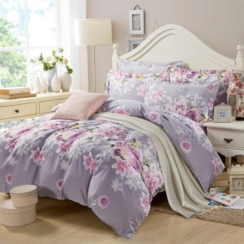 Luxurious Cotton Four-Piece Bedding Set - Vogue Aura