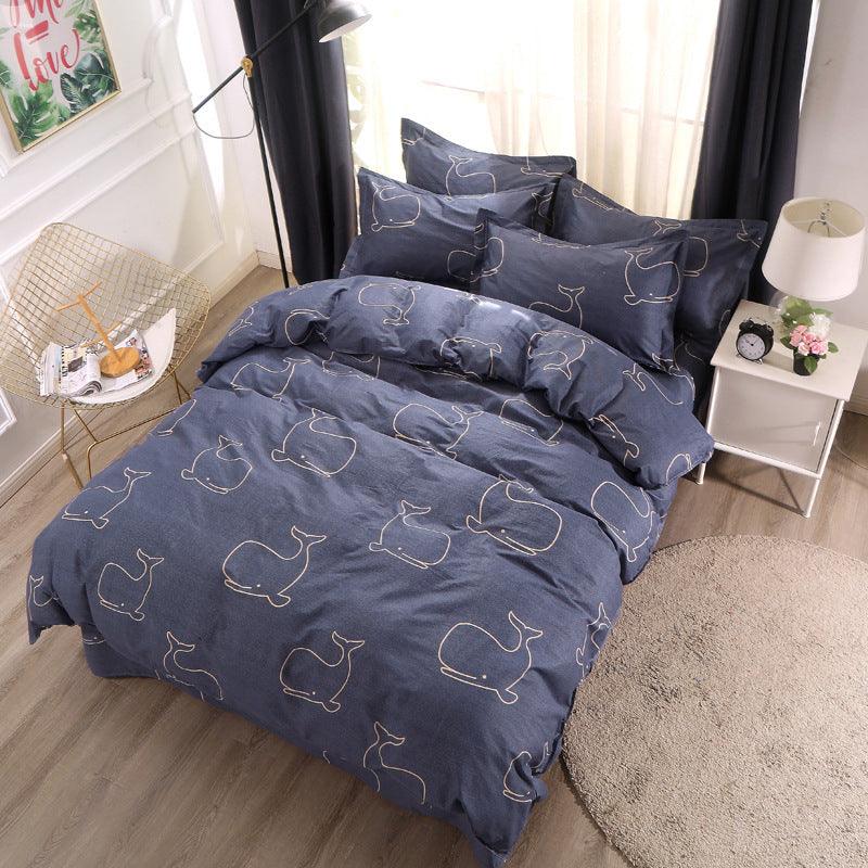 Luxurious Cotton Four-Piece Bedding Set - Vogue Aura