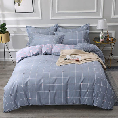 Luxurious Cotton Four-Piece Bedding Set - Vogue Aura