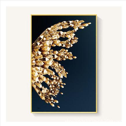 Radiant Golden Butterfly Wings Art Print - Vogue Aura