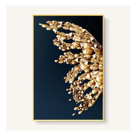 Radiant Golden Butterfly Wings Art Print - Vogue Aura