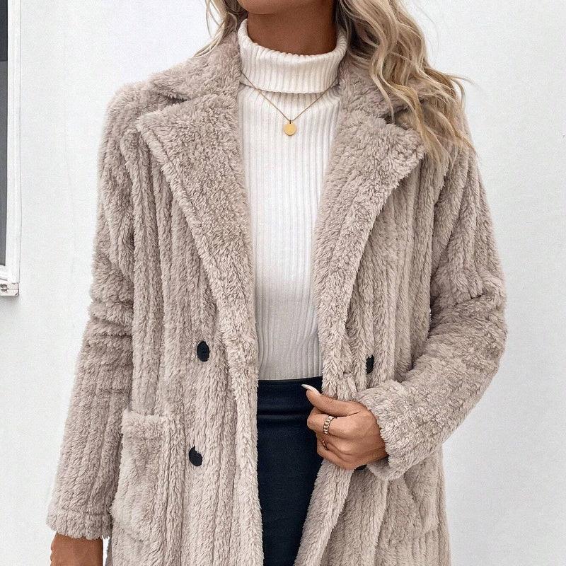 Reversible Cozy Lapel Cardigan for Chic Everyday Wear - Vogue Aura