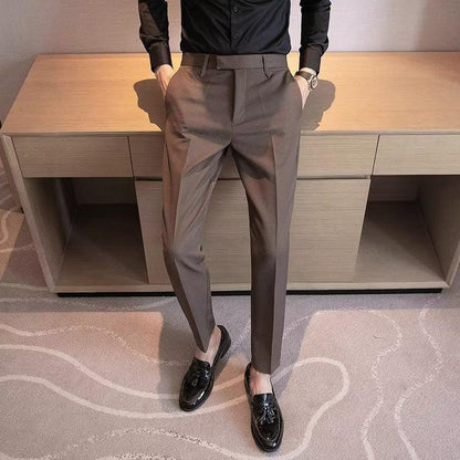 Ruoshuai Men's Formal Business Suit Pants - Vogue Aura