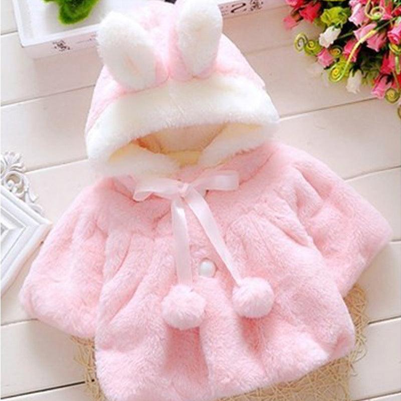 Samantha Rabbit Hood Coat - Vogue Aura