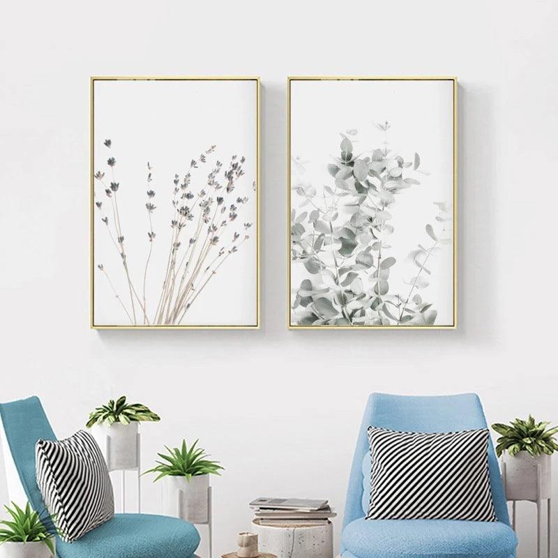 Scandinavian Floral Canvas Art for Home Décor - Vogue Aura