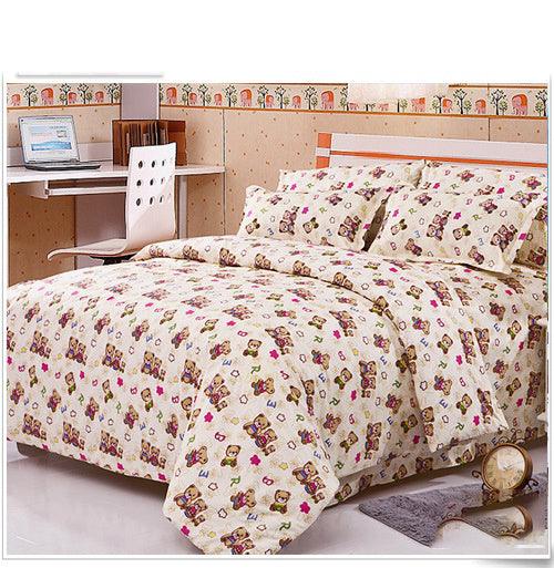 Serene Pastoral Green Floral Duvet Cover for Single Bed - Vogue Aura