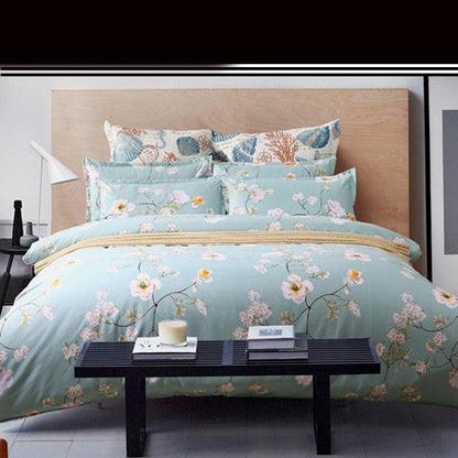 Serene Pastoral Duvet Cover for Single Bed - Vogue Aura