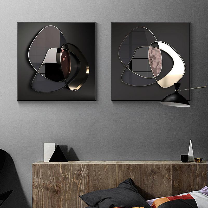 Sleek Contemporary 3D Metal-Inspired Canvas Art - Vogue Aura