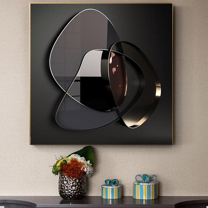 Sleek Contemporary 3D Metal-Inspired Canvas Art - Vogue Aura