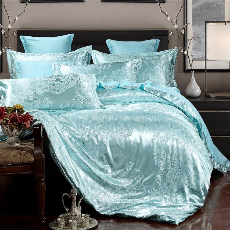 Elegant Jacquard Bedding Ensemble - Vogue Aura