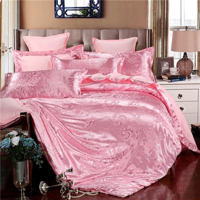 Elegant Jacquard Bedding Ensemble - Vogue Aura