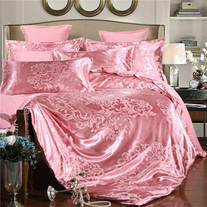 Elegant Jacquard Bedding Ensemble - Vogue Aura